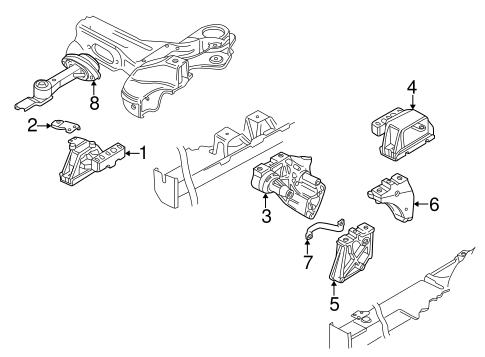 Engine & Trans Mounting for 2000 Volkswagen Golf #0