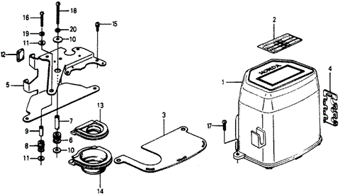 Engine/Control Box (KL,KH) ('77) for 1977 Honda ACCORD HATCHBACK #1