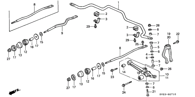 CHASSIS/FRONT LOWER ARM for 1996 Honda ACCORD COUPE #1