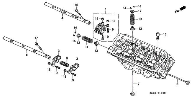 ENGINE/VALVE - ROCKER ARM (RR.) (V6) for 2001 Honda ACCORD SEDAN #1