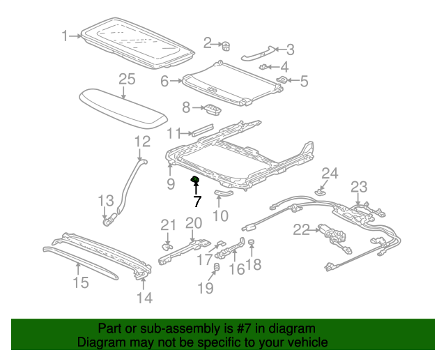 Rubber, Front Sunshade Stopper Rubber, Front Sunshade Stopper