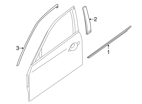 Exterior Trim - Front Door for 2019 Infiniti Q70 #0