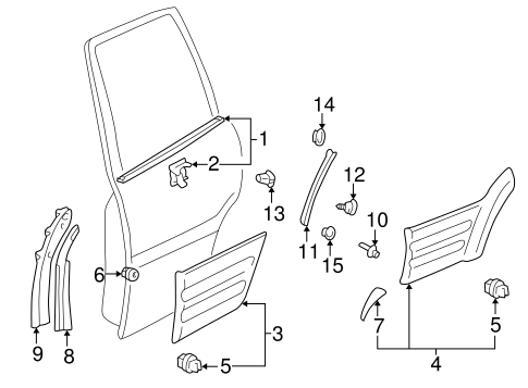 BODY/EXTERIOR TRIM - REAR DOOR for 1997 Toyota RAV4 #1