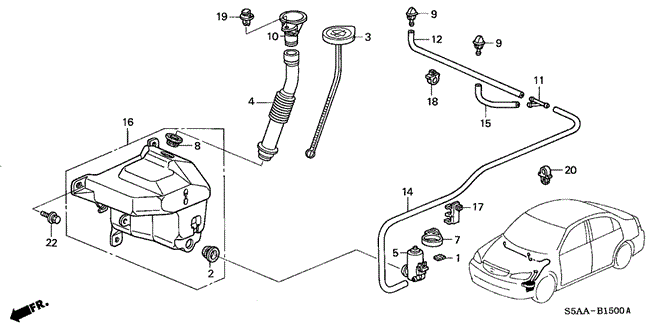 Electrical/Exhaust/Heater/Fuel/Windshield Washer (1) for 2004 Honda CIVIC SEDAN #1