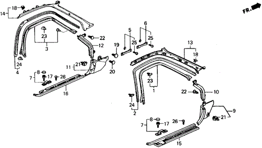 Door Trim for 1991 Honda Prelude #0