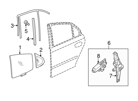 9-3 GLASS - REAR DOOR