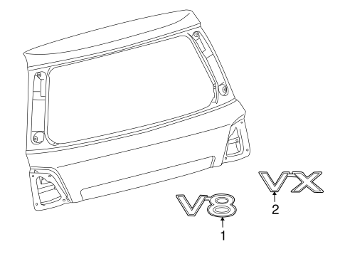BODY/EXTERIOR TRIM - TAIL GATE for 2011 Toyota Land Cruiser #1