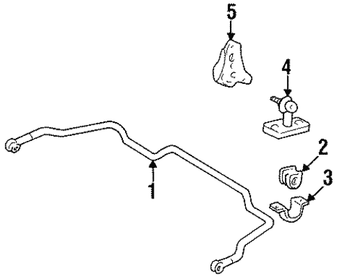 Front Suspension/Stabilizer Bar & Components for 1996 Toyota Land Cruiser #1