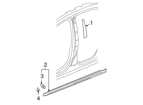 Malibu EXTERIOR TRIM - PILLARS