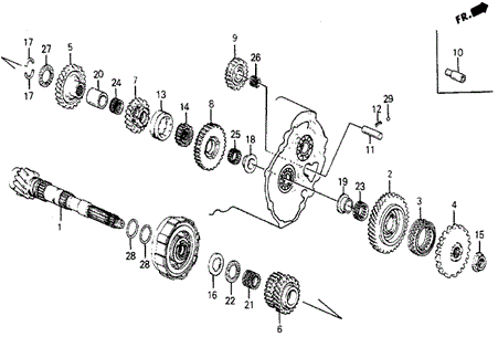 TRANSMISSION - AUTOMATIC/4AT COUNTERSHAFT for 1987 Honda CIVIC 5-DOOR #1