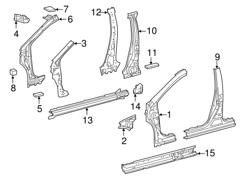 BODY/HINGE PILLAR for 2016 Scion iM #1