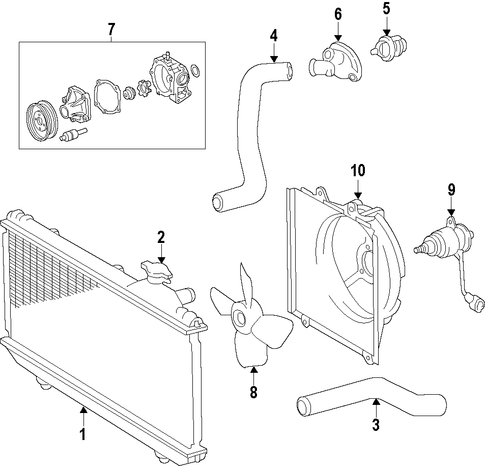 COOLING SYSTEM/COOLING SYSTEM for 1996 Toyota Tercel #1