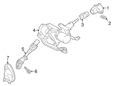 STEERING/STEERING COLUMN ASSEMBLY for 2012 Scion iQ #1
