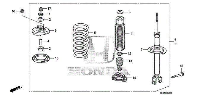 CHASSIS/REAR SHOCK ABSORBER for 2009 Honda ACCORD COUPE #1