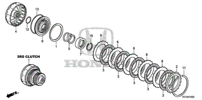 TRANSMISSION - AUTOMATIC/AT CLUTCH (3RD) (V6) for 2012 Honda ACCORD COUPE #1