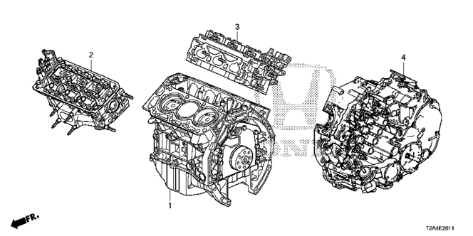 Engine/Engine Assy. - Transmission Assy. (V6) for 2013 Honda ACCORD SEDAN #1