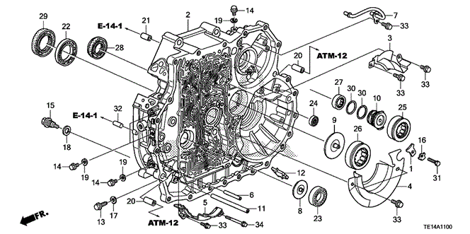 TRANSMISSION - AUTOMATIC/AT TORQUE CONVERTER CASE (V6) for 2012 Honda ACCORD COUPE #1