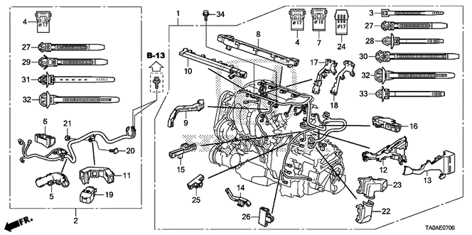 Engine/Engine Wire Harness (L4) for 2012 Honda ACCORD SEDAN #1