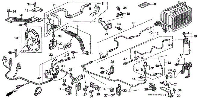 BODY / AIR CONDITIONING/A/C HOSES - PIPES for 1991 Honda ACCORD 5-DOOR #1