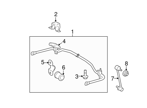 REAR SUSPENSION/STABILIZER BAR & COMPONENTS for 2009 Toyota Highlander #1