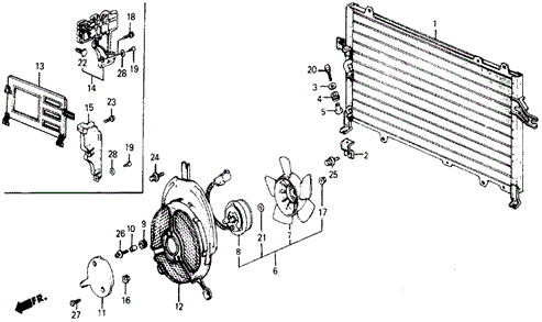 BODY / AIR CONDITIONING/A/C CONDENSER (KEIHIN) for 1986 Honda CIVIC 5-DOOR #1