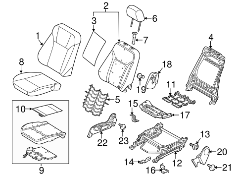 Fiesta PASSENGER SEAT COMPONENTS