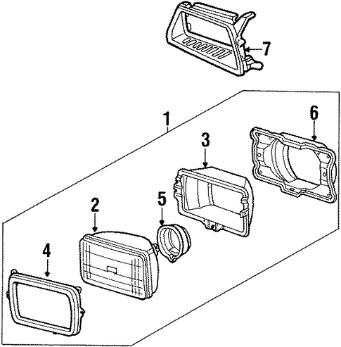 OEM Honda 33112-SB3-671 - Sealed Beam Mount Ring OEM Honda 33112-SB3-671 - Sealed Beam Mount Ring