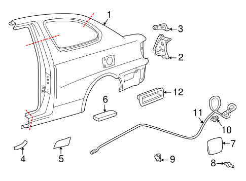 BODY/QUARTER PANEL & COMPONENTS for 2001 Toyota Echo #1