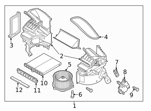 Blower Motor & Fan for 2019 Mazda 6 #0