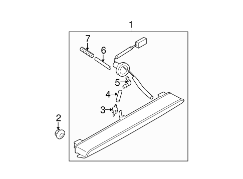 High Mounted Stop Lamp for 2005 Subaru Legacy #0