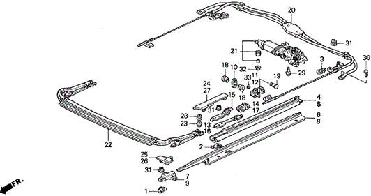 INTERIOR / BUMPER/SUNROOF MOTOR for 1993 Honda ACCORD COUPE #1