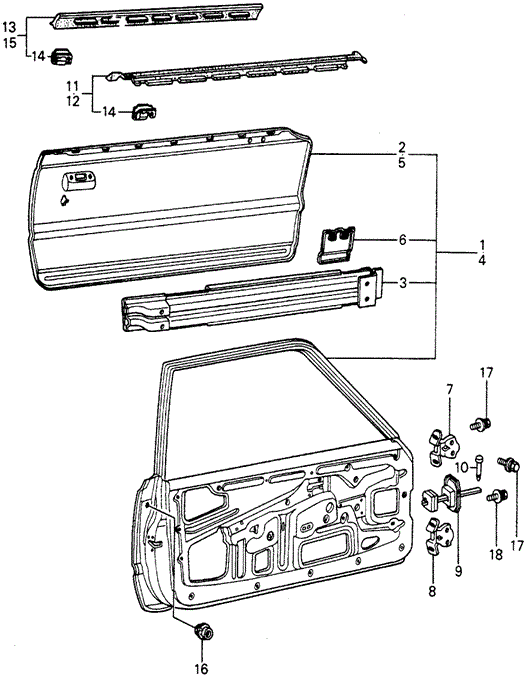 BODY / AIR CONDITIONING/DOOR PANEL (1) for 1981 Honda CIVIC HATCHBACK #1
