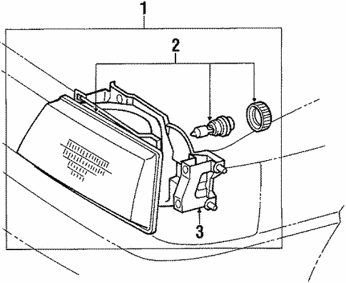 Electrical/Headlamp Components for 1990 Toyota Tercel #4