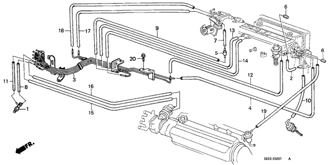 ENGINE/FUEL VACUUM TUBING (PGM-FI) for 1987 Honda ACCORD SEDAN #1