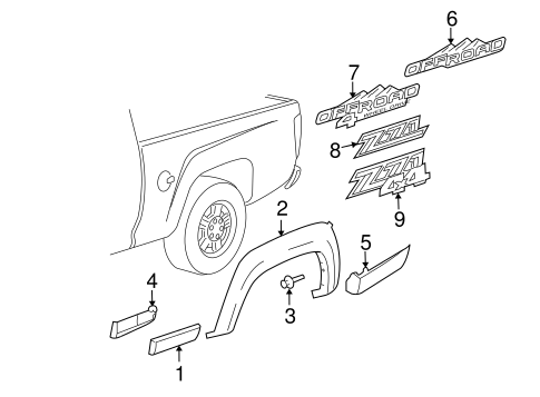 Canyon EXTERIOR TRIM - PICK UP BOX 4