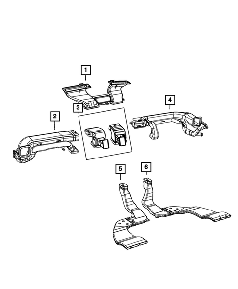 Air Ducts for 2018 Dodge Grand Caravan #0