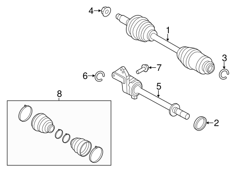 Front Suspension/Drive Axles for 2006 Lincoln Zephyr #1