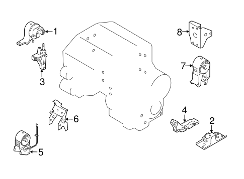 Engine & Trans Mounting for 2004 Nissan Murano #0