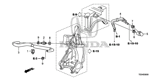 Engine/Breather Tube (L4) for 2009 Honda ACCORD COUPE #1