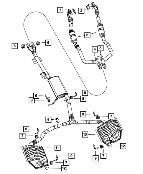 Exhaust System for 2011 Dodge Challenger #2