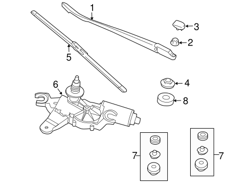 911 REAR WIPER COMPONENTS