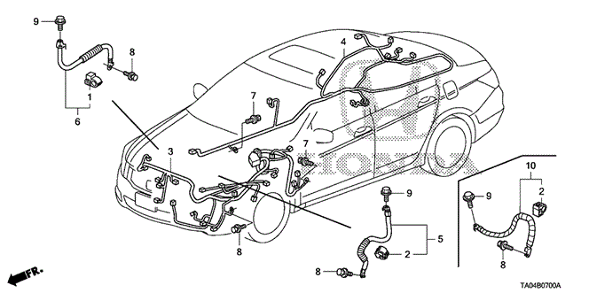 Electrical/Exhaust/Heater/Fuel/Wire Harness (1) for 2009 Honda ACCORD SEDAN #1
