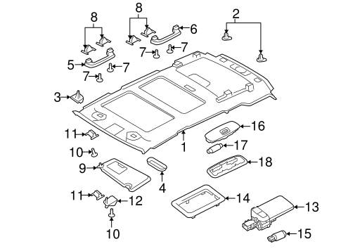 Interior Trim - Roof for 2014 Land Rover LR2 #0