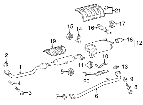 EXHAUST SYSTEM/EXHAUST COMPONENTS for 2016 Toyota Camry #1