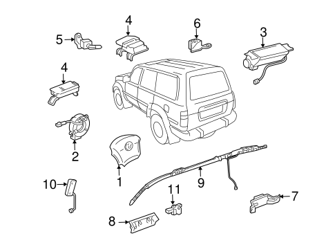 ELECTRICAL/AIR BAG COMPONENTS for 2003 Toyota Land Cruiser #1
