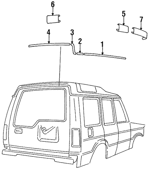 Exterior Trim - Roof for 1994 Land Rover Discovery #0