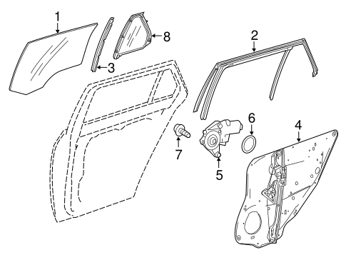 Glass - Door for 2015 Mercedes-Benz E 350 #0