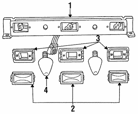 Electrical/Identification Lamps for 1997 Ford F-350 #1