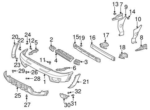 BODY/BUMPER & COMPONENTS - FRONT for 2004 Toyota 4Runner #1