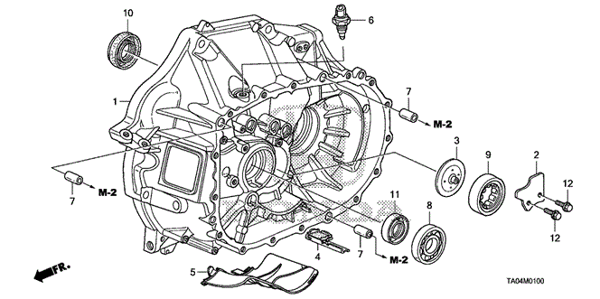 Transmission - Manual/MT Clutch Case (L4) for 2009 Honda ACCORD SEDAN #1